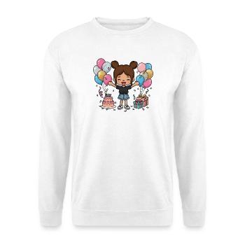 Happy Birthday Girl - Cute Toca game character - Unisex Sweatshirt - white - Front