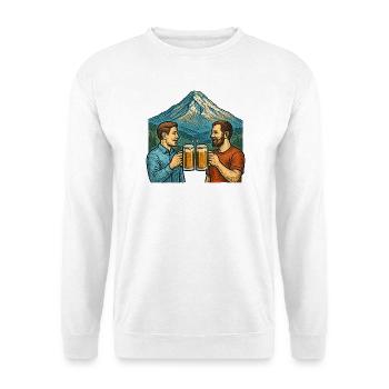 Bergkulisse Bierfreunde Toast - Unisex Pullover - Weiß - Vorne