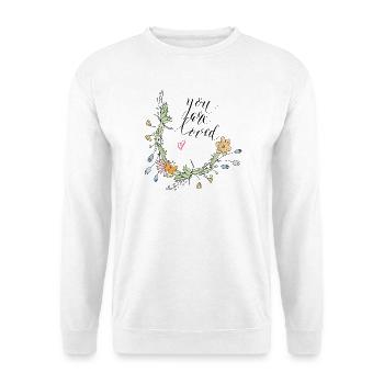 Vrille de fleur - Sweat-shirt Unisexe - blanc - Devant