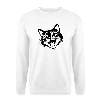 Laughing Cat | Funny Cats T-Shir - Unisex Sweatshirt - white - Front