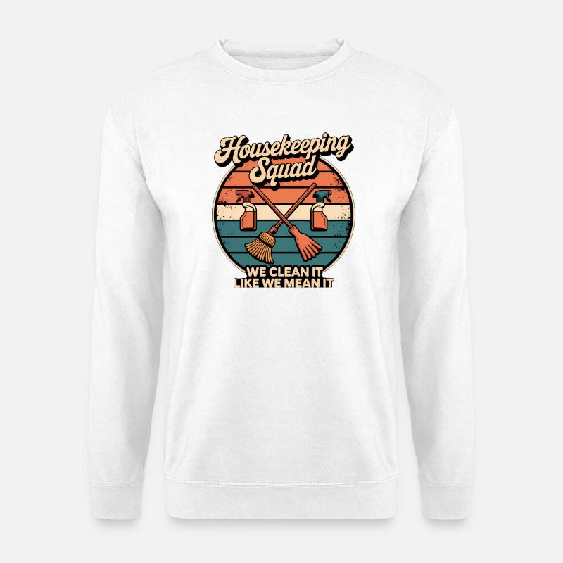Lustiges Putzen Design - Unisex Pullover - Weiß