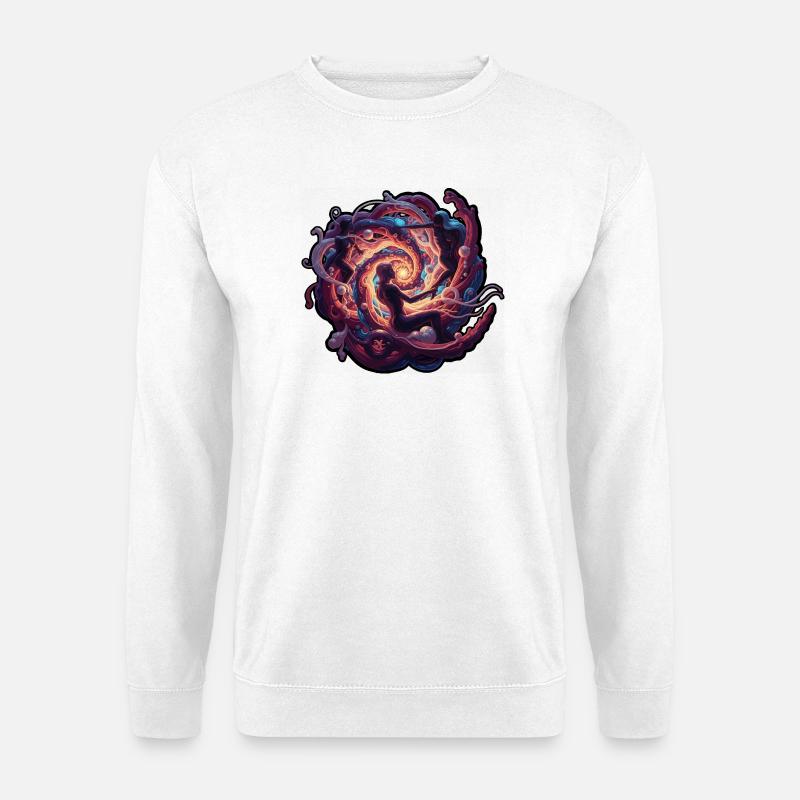 Tanzender kosmischer Wirbel - Unisex Pullover - Weiß