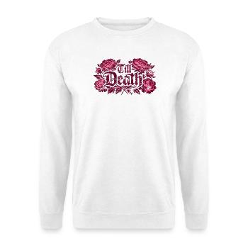 Till Death Florale Gothic | Valentins Tag - Unisex Pullover - Weiß - Vorne