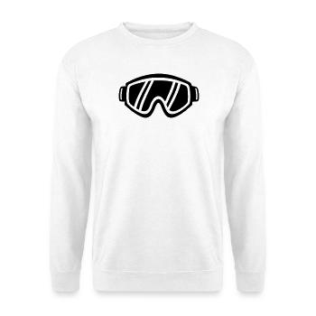 Ski goggles - Unisex Sweatshirt - white - Front
