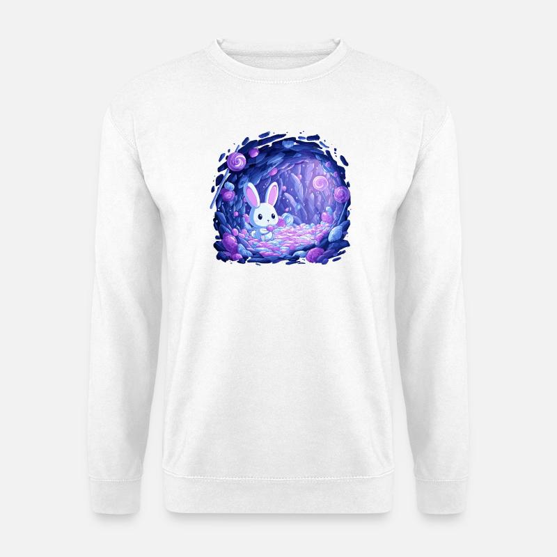 Sugar Cave Bunny in Candy Light - Unisex Sweatshirt - white