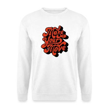 Make Your Move Retro Script - Unisex Sweatshirt - white - Front