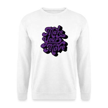 Make Your Move Retro Script - Unisex Sweatshirt - white - Front