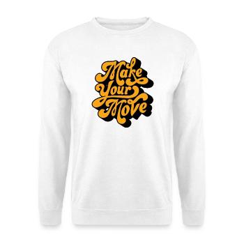 Make Your Move Retro Script - Unisex Sweatshirt - white - Front