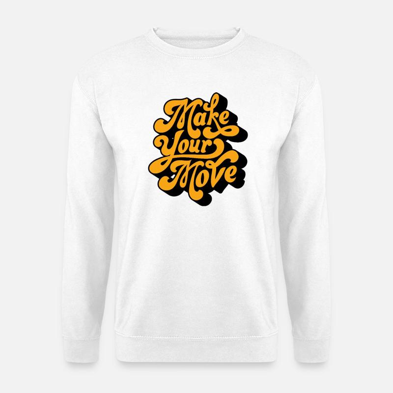 Make Your Move Retro-Skript - Unisex Pullover - Weiß