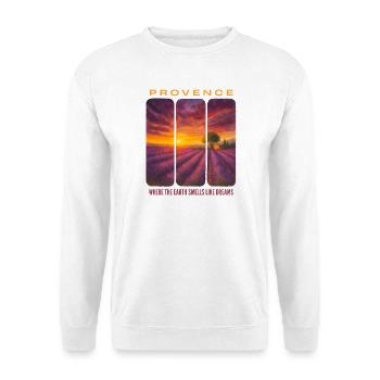 Lavendel-Provence - Unisex Pullover - Weiß - Vorne