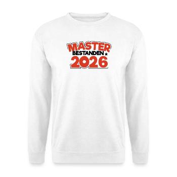 Master 2026 Masterabschluss Promotion Sponsion - Unisex Pullover - Weiß - Vorne
