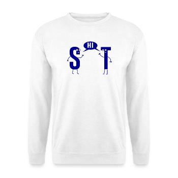 Scheisse Shit Sarkasmus S und T Wortwitz - Unisex Pullover - Weiß - Vorne