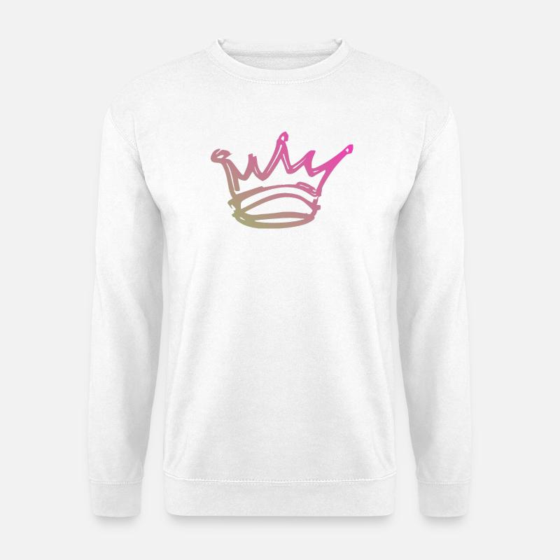 Gradient Crown Sketch - Unisex Sweatshirt - white