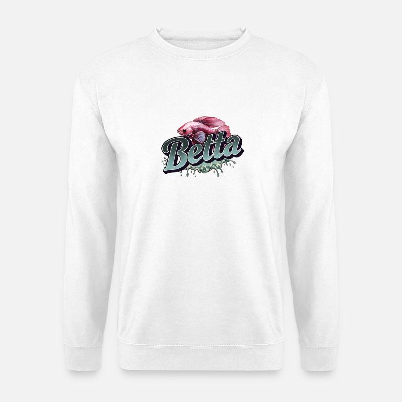 Betta Fisch - Kampffisch - Unisex Pullover - Weiß