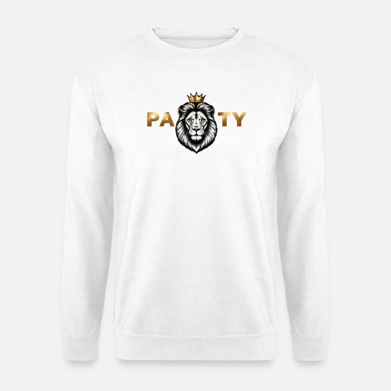 Partylöwe – König der Nacht - Unisex Pullover - Weiß
