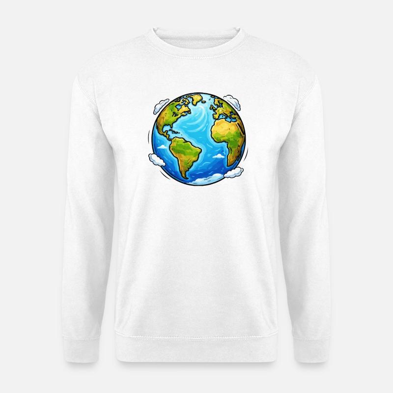 Erde Planet  - Unisex Pullover - Weiß