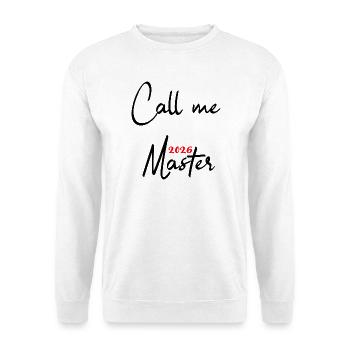 Master 2026 Abschluss Promotion Sponsion - Unisex Pullover - Weiß - Vorne
