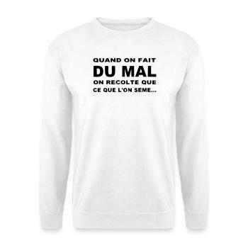 Karma - Sweat-shirt Unisexe - blanc - Devant