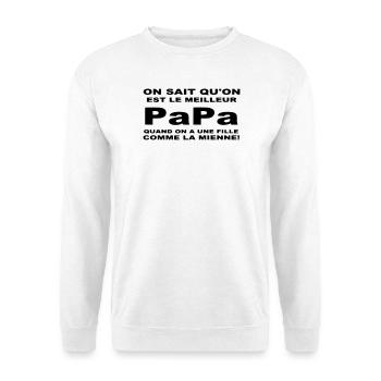 Meilleur papa - Sweat-shirt Unisexe - blanc - Devant