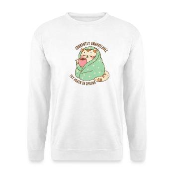 Kitten in a Blanket with a Cup of Cocoa - Unisex Sweatshirt - white - Front