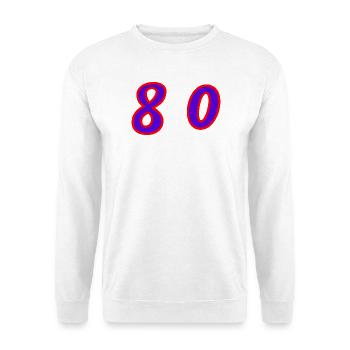 80. 80 JAHRE. 80. JUBILÄUM. 80-JAHRES-JUBILÄUM. - Unisex Pullover - Weiß - Vorne