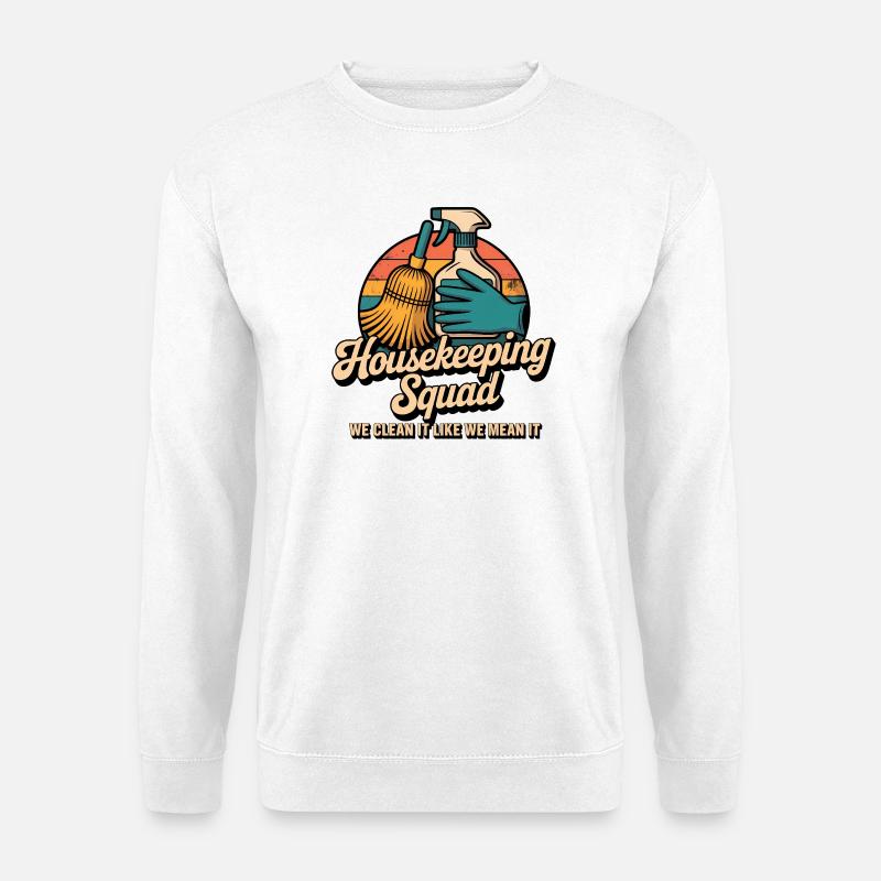 Lustiges Putzen Design - Unisex Pullover - Weiß