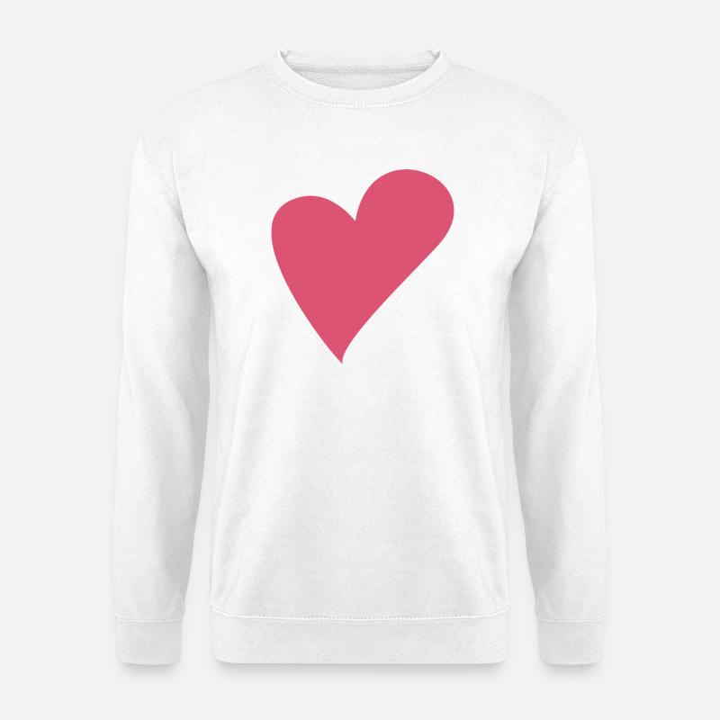 Liebe Herz Herzen - Unisex Pullover - Weiß