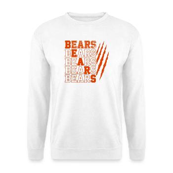Texte d’ours avec des marques de griffes vieillies - Sweat-shirt Unisexe - blanc - Devant