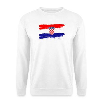 Héritage sportif des amateurs croates de football drapeau - Sweat-shirt Unisexe - blanc - Devant