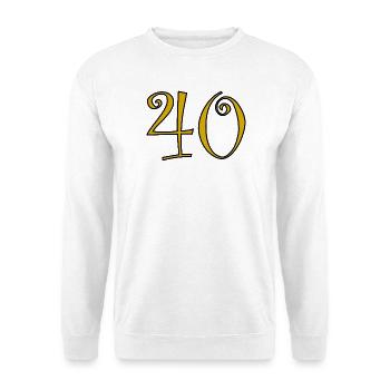 40. 40 YEARS. 40th ANNIVERSARY. 40 YEARS ANNIVERSARY. - Unisex Sweatshirt - white - Front
