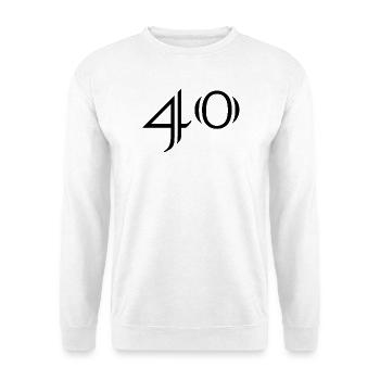 40. 40 ANS. 40e ANNIVERSAIRE. ANNIVERSAIRE 40 ANS. - Sweat-shirt Unisexe - blanc - Devant