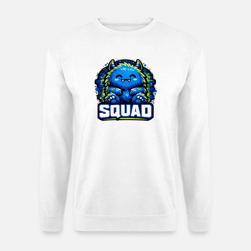 Blauer Monster Squad Logo - Unisex Pullover - Weiß