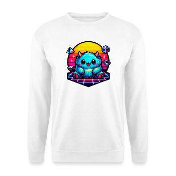 Monstre duveteux néon - Sweat-shirt Unisexe - blanc - Devant