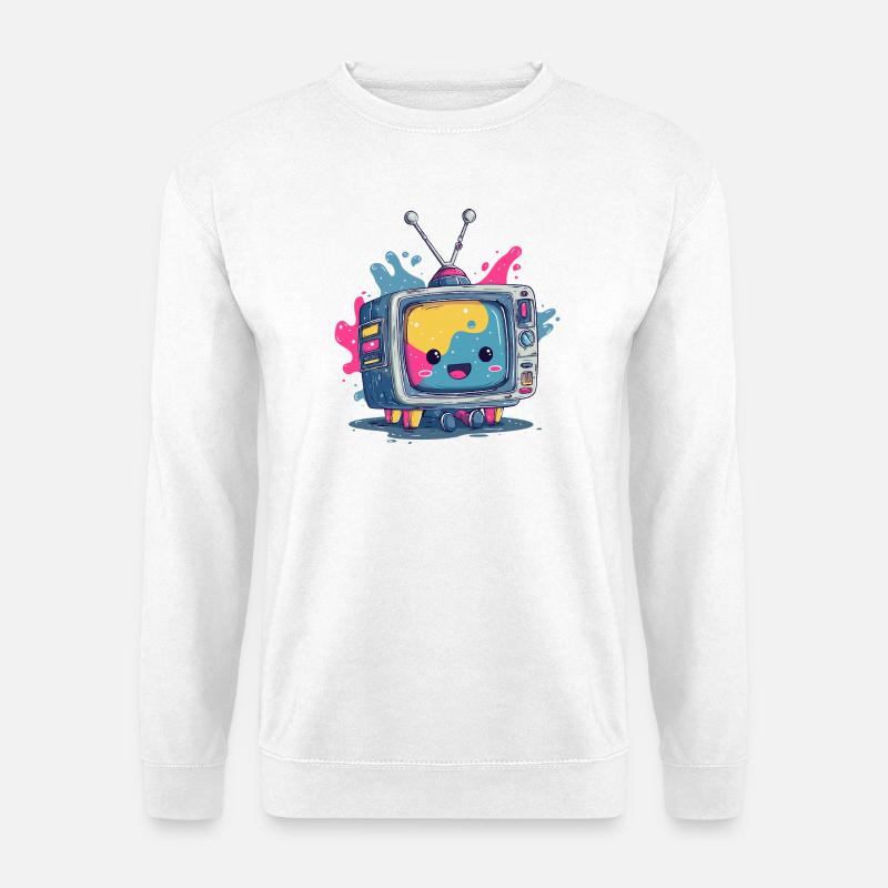 Kunterbunter TV-Kumpel - Unisex Pullover - Weiß