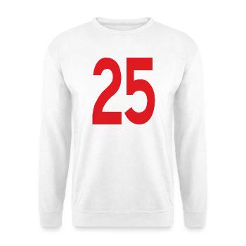 Red 25 in klarer Typografie - Unisex Pullover - Weiß - Vorne