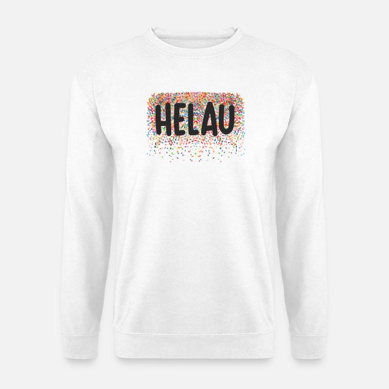 Helau Konfetti Festdruck - Unisex Pullover - Weiß