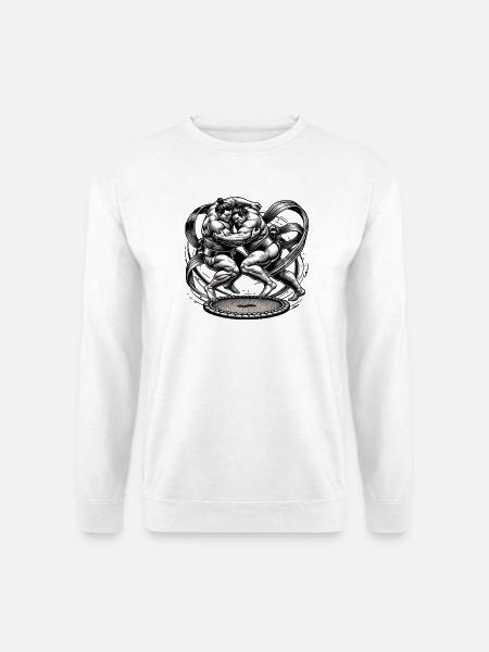 Sumo Ringer im Duell - Unisex Pullover - Weiß