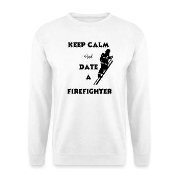 Date pompier humour - Sweat-shirt Unisexe - blanc - Devant