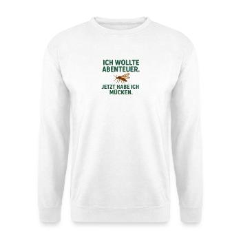 Aventure contre les moustiques - Sweat-shirt Unisexe - blanc - Devant