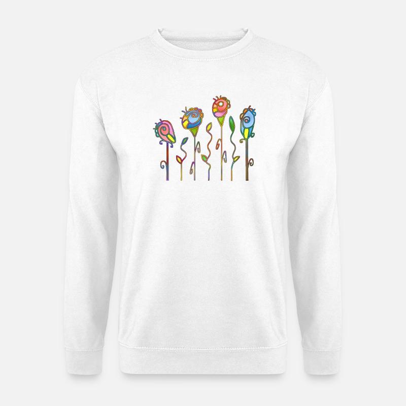 Blumen - Unisex Pullover - Weiß