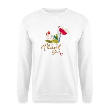 Flower thank you - Unisex Sweatshirt - white - Front