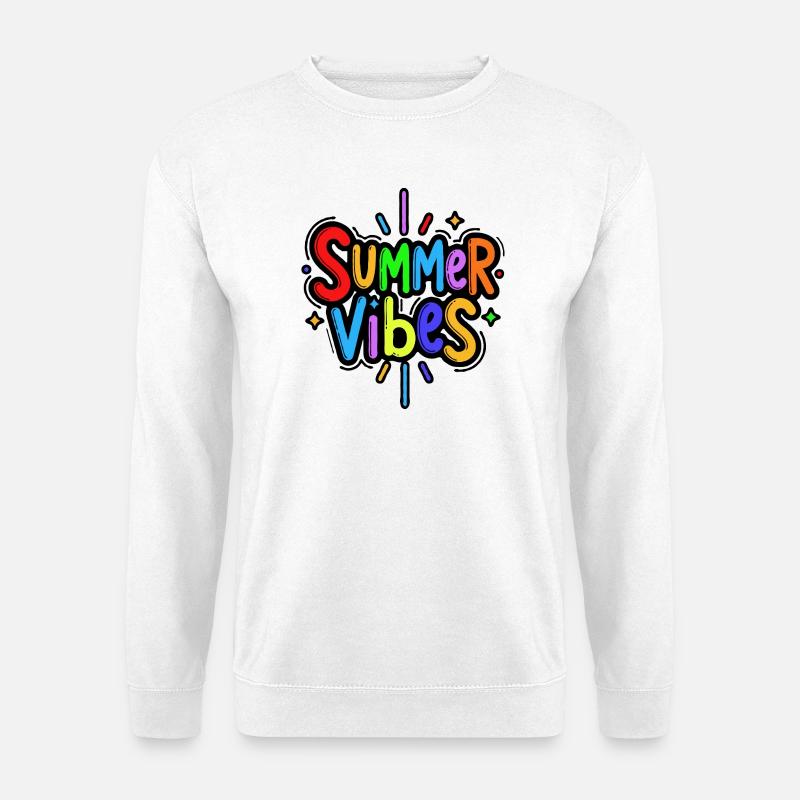 Summer Vibes Rainbow - Unisex Pullover - Weiß