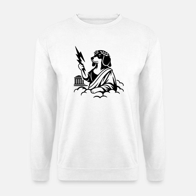 Funny Dachshund God Greek Ancient Funny - Unisex Sweatshirt - white