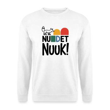Nu Det Nuuk Mens T Shirt Minimal Greenland Design - Unisex Sweatshirt - white - Front