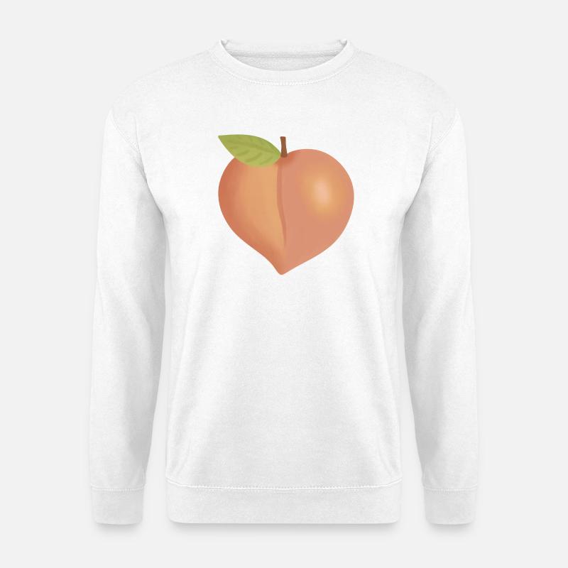 Peach with Leaf - Unisex Sweatshirt - white