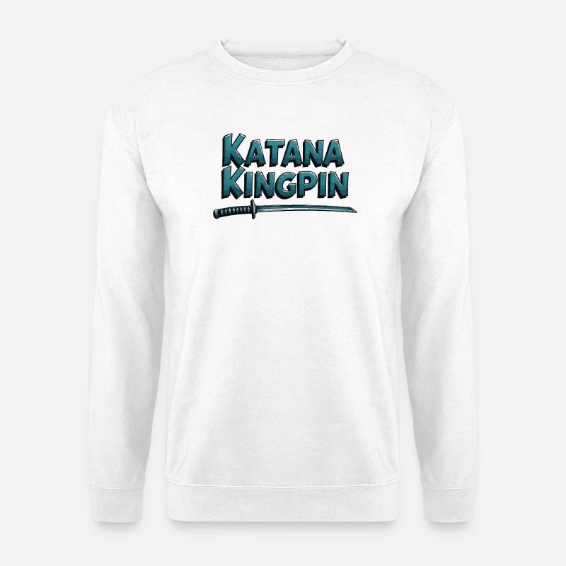 Katana Kingpin – Samurai Statement - Unisex Pullover - Weiß