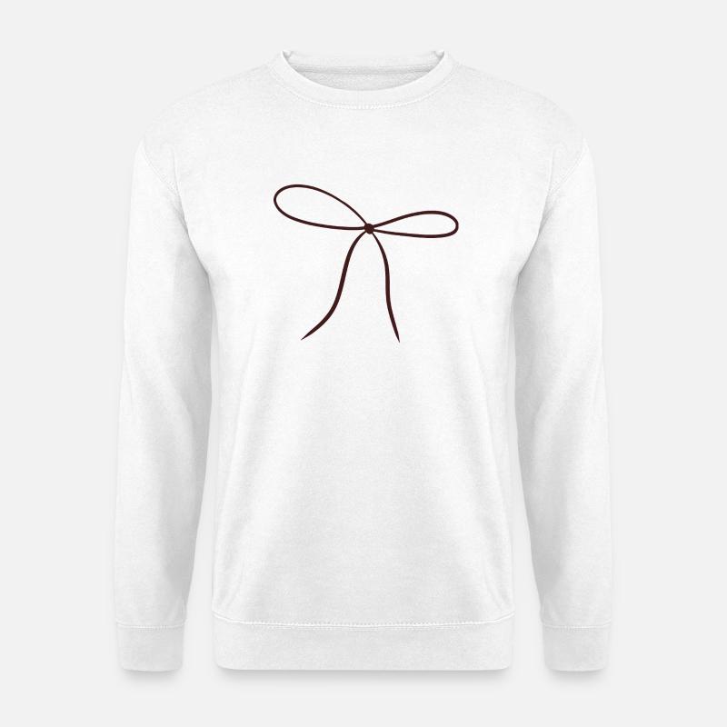 Bow Ribbon Minimalist - Unisex Pullover - Weiß