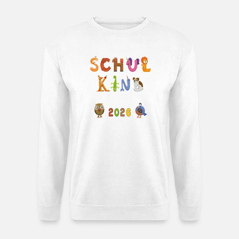 Schule 2026  Bunte Buchstabenwelt - Unisex Pullover - Weiß