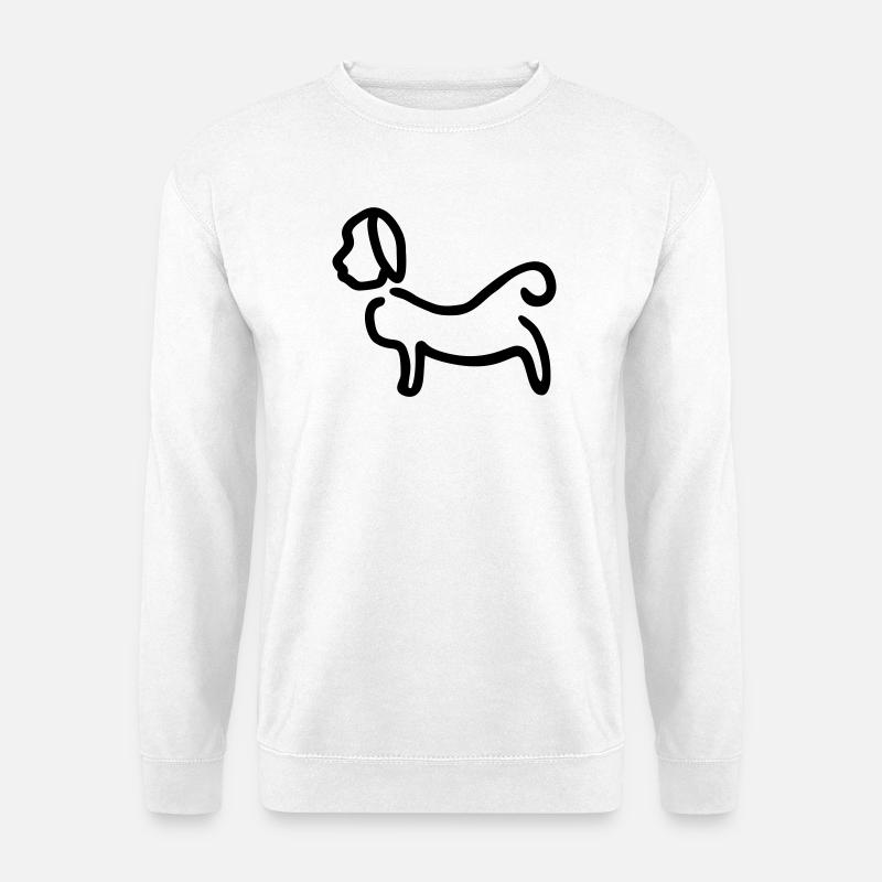 Hund_Silhouette - Unisex Pullover - Weiß