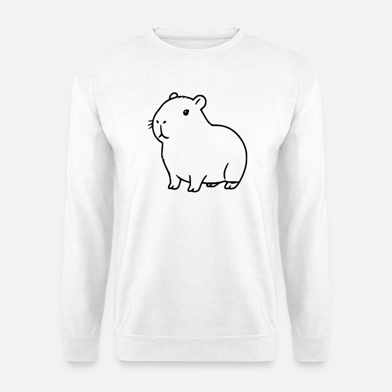 Capybara capybara noir - Sweat-shirt Unisexe - blanc